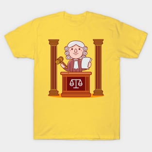 Cute Judge Cartoon T-Shirt